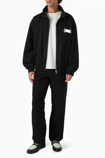 Plus Track Jacket in Cotton Twill