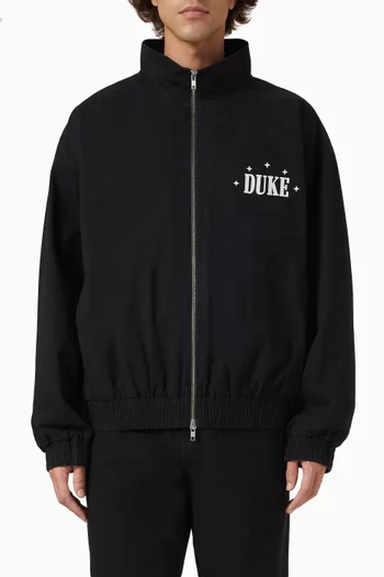 Plus Track Jacket in Cotton Twill
