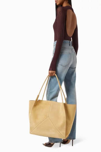 Large Victoria Tote Bag in Suede