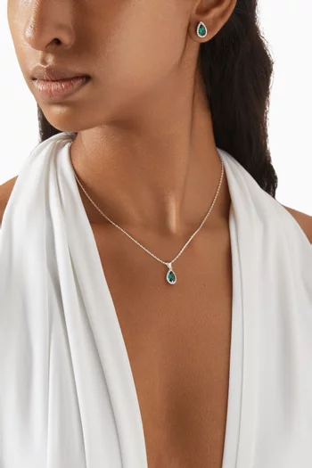 Zia Pendant Necklace & Earrings Set in Sterling Silver