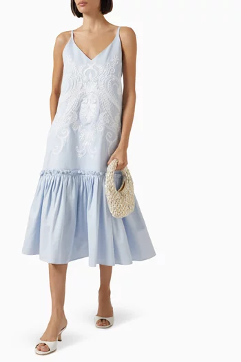 Aniya Embroidered Midi Dress