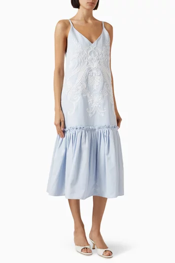 Aniya Embroidered Midi Dress