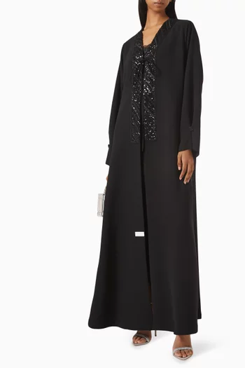 Sequin Embellished Lace Abaya