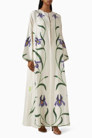 Flower Artwork Abaya