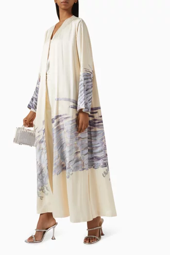 Wave Artwork Abaya