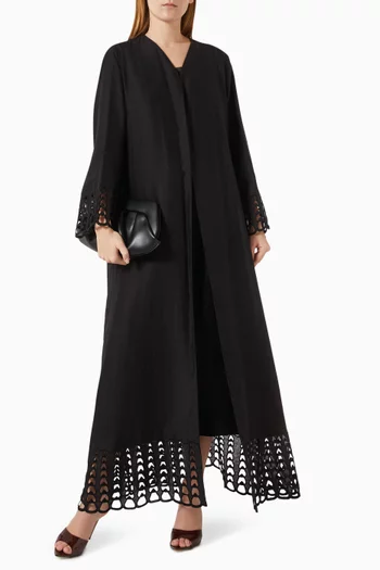 Embroidered Abaya in Cotton