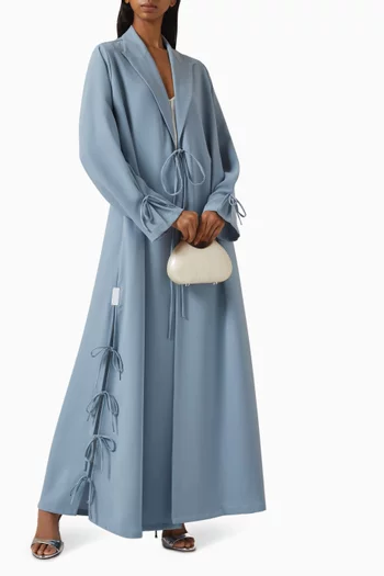 Tie-up Peak Lapel Abaya