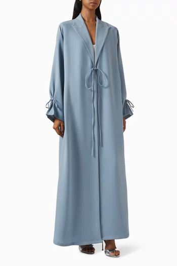 Tie-up Peak Lapel Abaya