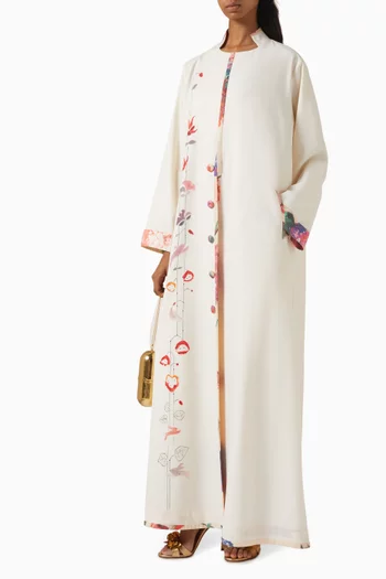 Printed Border Abaya