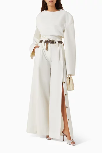 بلوزة بقصة مريحة قطن