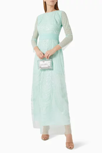 Sequin-embellished Dress in Tulle