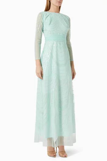 Sequin-embellished Dress in Tulle