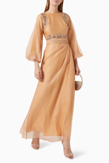 Bead-embellished Dress in Organza