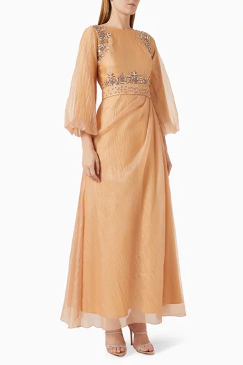 Bead-embellished Dress in Organza