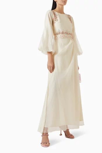 Bead-embellished Dress in Organza