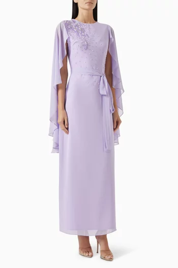 Bead-embellished Dress in Chiffon