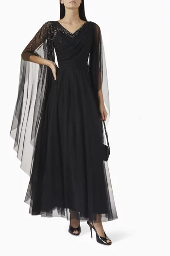 Crystal-embellished Dress in Tulle