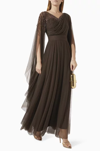 Crystal-embellished Dress in Tulle