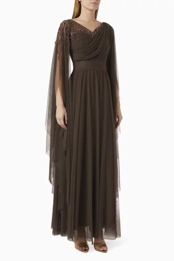 Crystal-embellished Dress in Tulle