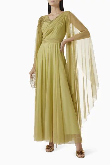Crystal-embellished Dress in Tulle