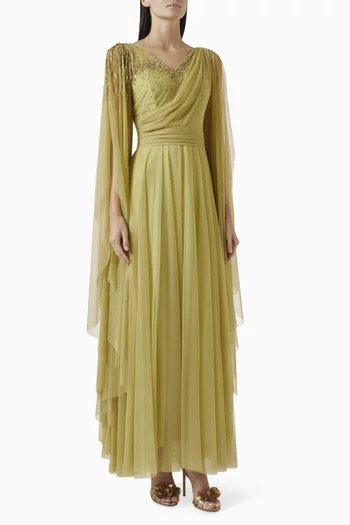 Crystal-embellished Dress in Tulle