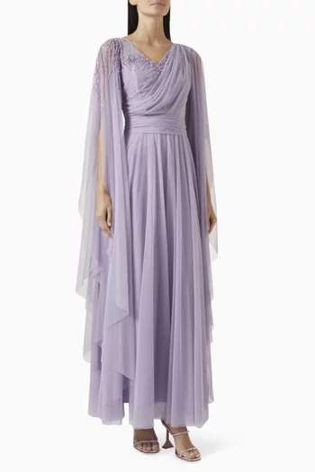 Crystal-embellished Dress in Tulle