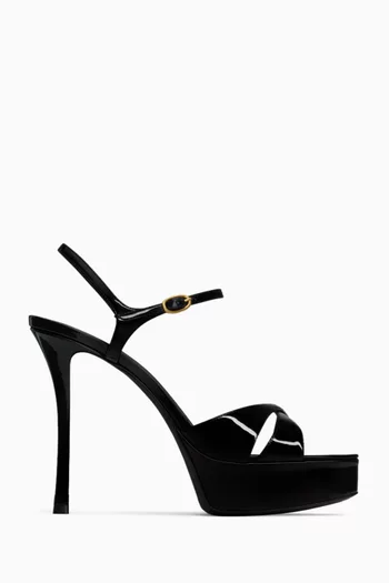 Debbie 110 Platform Sandals in Patent Leather