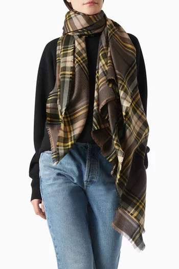 Tartan Scarf in Wool Blend