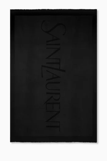 Signature Logo Scarf in Wool