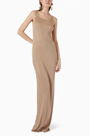 Tank Maxi Dress in Ribbed-knit