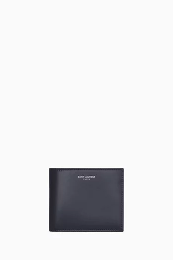 East/West Wallet in Smooth Leather
