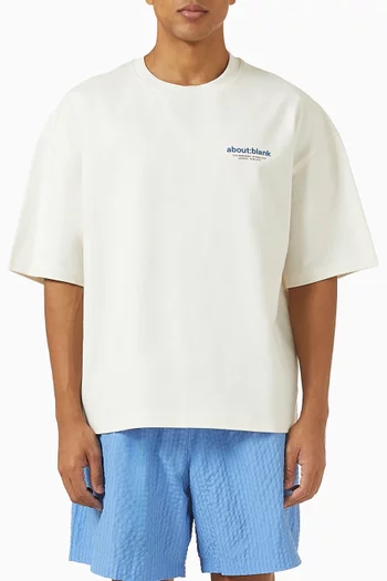 Insignia Logo Boxy T-shirt in Cotton