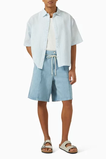 شورت بساقين واسعتين دينم