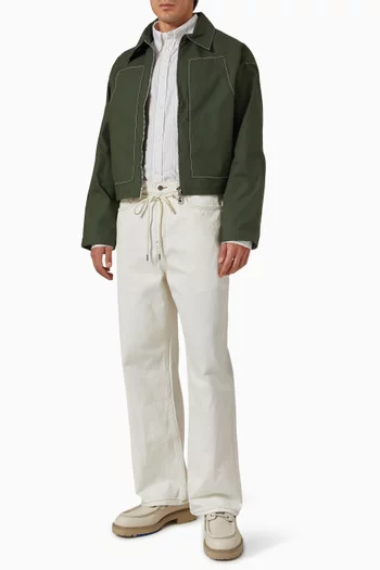 بنطال جينز بقصة فضفاضة دينم