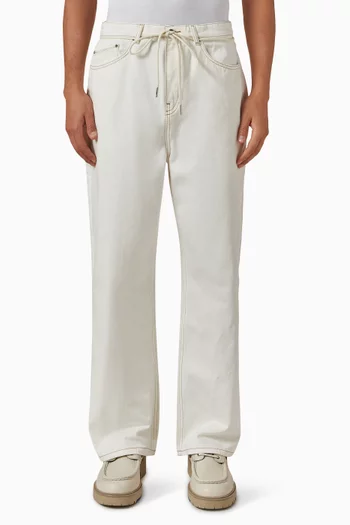 بنطال جينز بقصة فضفاضة دينم