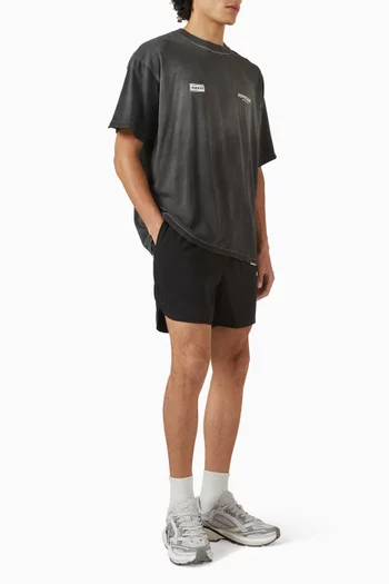 Piped Track Shorts