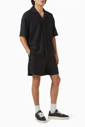 All-over Print Towel Shorts in Cotton