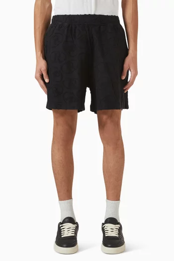All-over Print Towel Shorts in Cotton