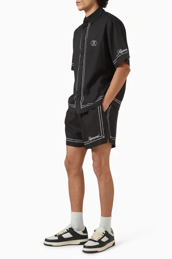 Border Embroidered Shorts