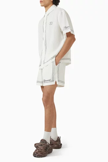 Border Embroidered Shorts