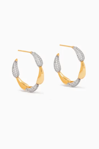 'Love Yours' Hoop Earrings in 24kt Gold-plated Silver