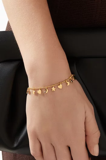 'Girlfriends' Bracelet in 24kt Gold-plated Silver