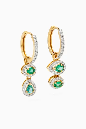 Diana Emerald & Diamond Earrings in 18kt Gold
