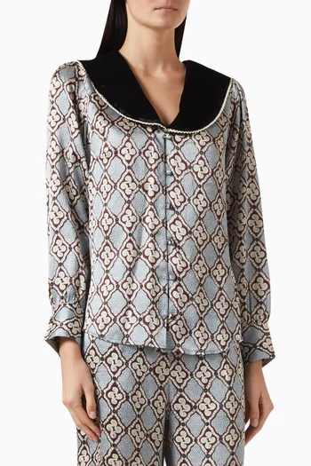 بلوزة صوفي مزيج حرير