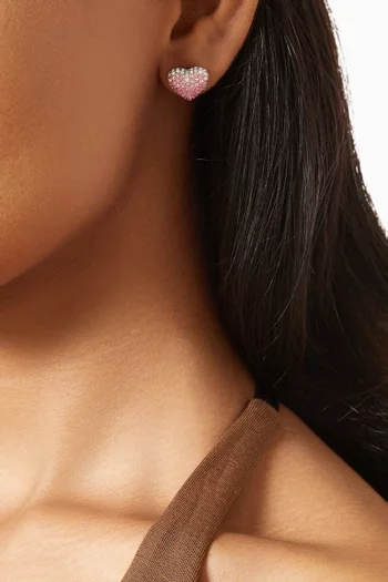 The Heart Balloon Earrings in Brass