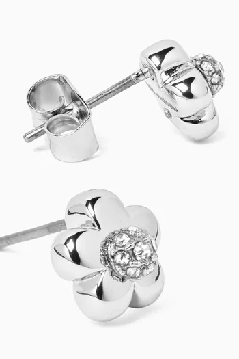 The Daisy Micro Stud Earrings in Brass