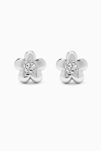 The Daisy Micro Stud Earrings in Brass