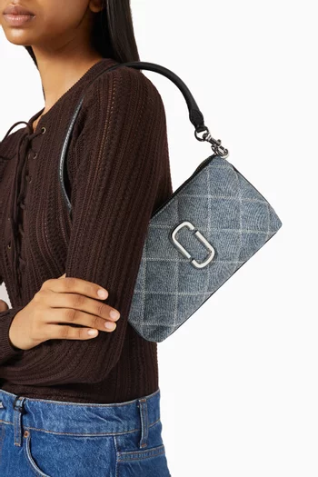 The Snapshot Shoulder Bag in Quilted Denim