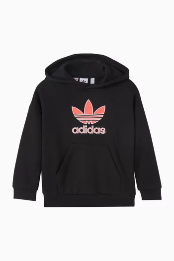 Trefoil Logo Hoodie in Cotton-blend