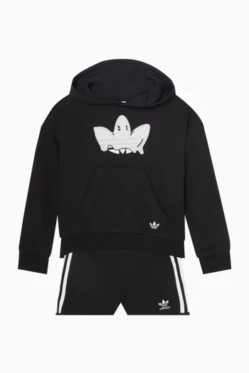 Ghostly Trefoil Hoodie in Cotton-blend